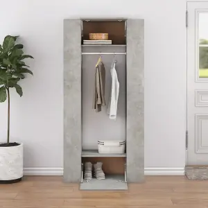 Berkfield Hallway Cabinets 2 pcs Concrete Grey Engineered Wood