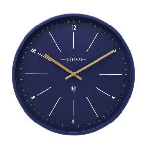 Interval Metal Wall Clock 32cm - Navy