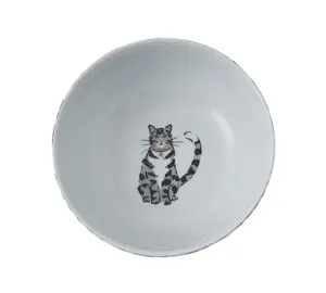 Feline Friends Animal Print Porcelain Bowl