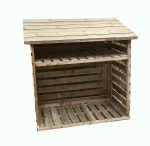 7 x 2 Pressure Treated T&G Wooden Log Store (7' x 2' / 7ft x 2ft) (7x2)