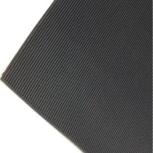 Rubber Flooring Matting - 1m x 1m x 3mm - Fine Ribbed - Workshop Garage Shed Van Non-Slip