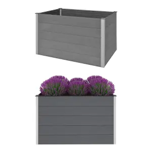 Berkfield Garden Raised Bed WPC 150x100x91 cm Grey