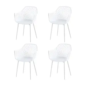 Alzugaray Dining Chair (Set of 4) White