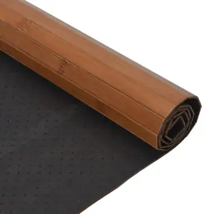 Rug Rectangular Brown 70x300 cm Bamboo