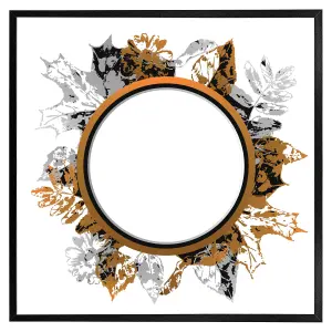 Paint print autumn decoration (Picutre Frame) / 12x12" / White