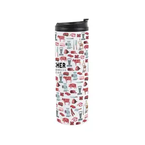 Butcher Travel Mug - Novelty Trades Gift Stainless Steel Vacuum-Sealed Double-Walled Hot/Cold Drinks Travel Flask