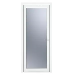 Upvc Single Door White / Right Hand/Inswing / 209cm H x 89cm W x 7cm D