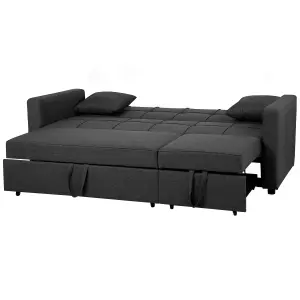 Beliani Modern Sofa Bed GLOMMA Dark Grey