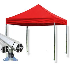 3m x 3m Extreme 40 Instant Shelter Pop Up Gazebos Frame & Canopy - Red