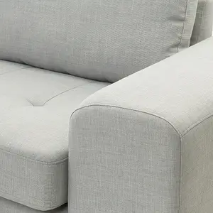 Right-Hand Corner Sofa KIRUNA Light Grey Fabric Right Hand