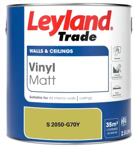 Leyland Trade Vinyl Matt Walls & Ceilings Emulsion Paint (S 2050-G70Y) 2.5L