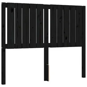 Berkfield Bed Frame with Headboard Black 120x200 cm Solid Wood