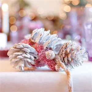 Christmas Dining Table Centrepiece Pink Xmas Decoration Table Garland Decorative Christmas Garland 1.2m