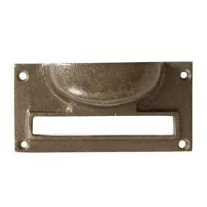 Hammer & Tongs - Filing Cabinet Cup Handle with Card Frame - W100mm x H50mm