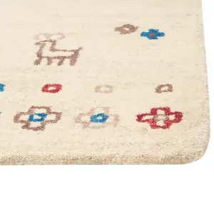 Wool Gabbeh Area Rug 200 x 300 cm Beige SULUCA