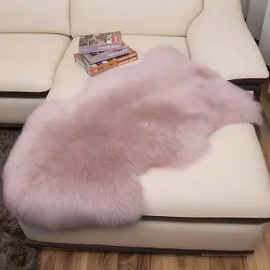 Pink Irregular Shaped Ultra-Soft Plush Shaggy Area Rug 90cm (L) x 60cm (W)