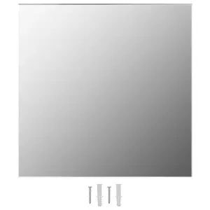 Berkfield Wall Mirrors 2 pcs 50x50 cm Square Glass