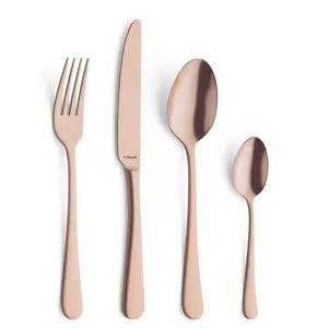 24 piece 18/10 stainless steel cutlery set for 6 people Copper