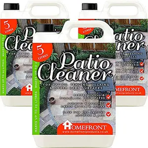 Homefront Patio Cleaner - Concentrated Formula to Remove Dirt, Grime, Mould and Algae - Easy to Use Fluid (15 Litres)