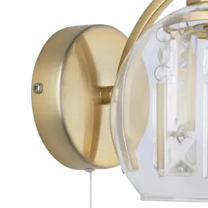 Harbour Studio Mallorie Satin Gold Wired LED Wall light