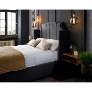 Nelly Plush Velvet Steel Bed Frame