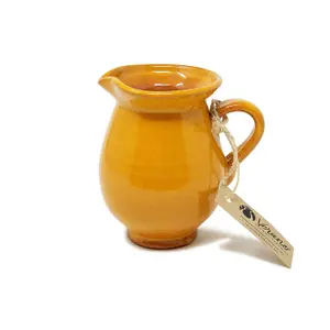 Selena Glazed Hand Dipped Kitchen Dining Mini Pourer Jug Orange H) 12cm