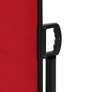 Berkfield Retractable Side Awning Red 140x1200 cm