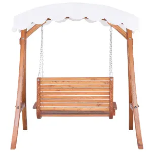 Patio Swing ANDRIA Wood Dark Wood