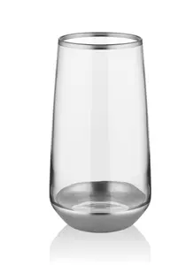 Rozi Glam Collection Highball Glasses, Set of 6 - Silver