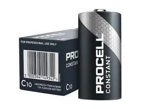 Duracell C Cell PROCELL Alkaline Constant Power Industrial Batteries (Pack 10)