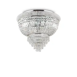 Luminosa Dubai 6 Light Ceiling Light Chandelier Chrome, E14