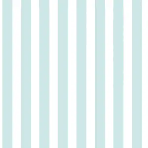 Galerie Tiny Tots 2 Turquoise Regency Stripe Smooth Wallpaper