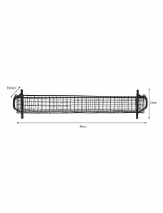 Large Hanging Basket Shelf - Holds Bathroom Toiletries and Study Stationery Supplies (Large H12 x W84 x D18.5cm)