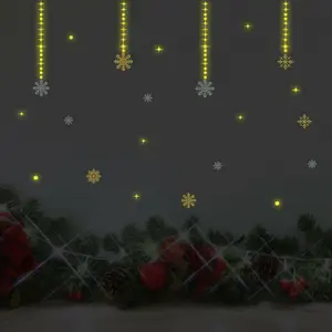 Walplus Glowing snowy Christmas Decals Bedroom Home Decorations