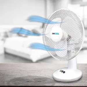 StayCool 12" (30cm) Desk Fan - White