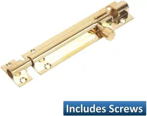 Barrel Bolt Straight 300mm x 38mm (12 x 1. 1/2 Inch) Brass - Pack of 1