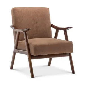 Fabric Cotton Brown Selma Accent Chair