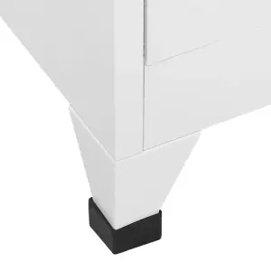 Berkfield Locker Cabinet Light Grey 38x40x180 cm Steel