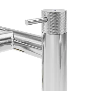 GoodHome Owens Gloss Chrome effect Deck-mounted Bath mixer tap with shower kit