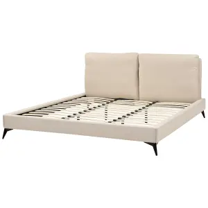 Boucle EU Super King Size Bed Beige MELLE