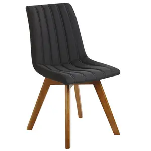 Set of 2 Dining Chairs CALGARY Black