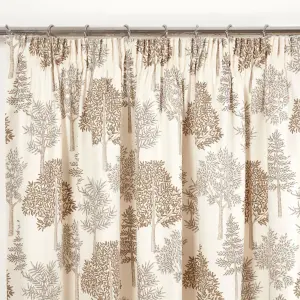 Sundour Coppice Light Filtering Pencil Pleat Curtains Beige 46x90" Fully Lined Ready Made Curtain Pair