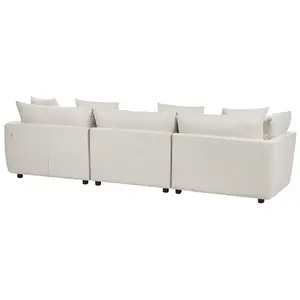 3 Seater Fabric Sofa Off-White SIGTUNA