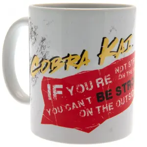 Cobra Kai Strong Mug White/Red/Yellow (One Size)