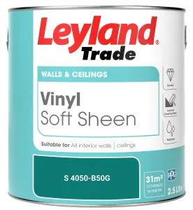 Leyland Trade Vinyl Soft Sheen Walls & Ceilings Emulsion Paint (S 4050-B50G) - 2.5L