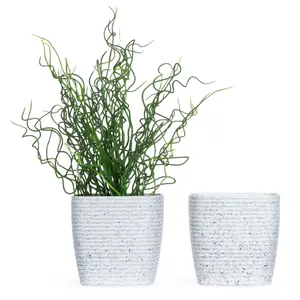 LIVIVO Garden Plant Pots, Set of 3 - White