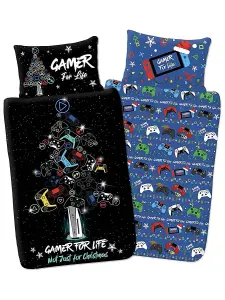 Gamer For Life Christmas Single Duvet Cover Set