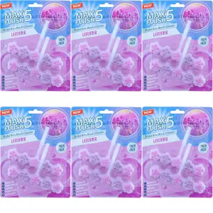 Max Flush Lavender Toilet Rim Block Cleaner (Twin Pack) (Pack of 6)