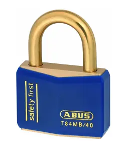 45416 Abus T84MB/40 40mm Padlock Blue Safety First Rustproof Keyed 8406