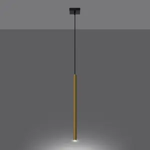 Pastelo Steel Golden Gloss 1 Lights Modern Pendant Ceiling Light